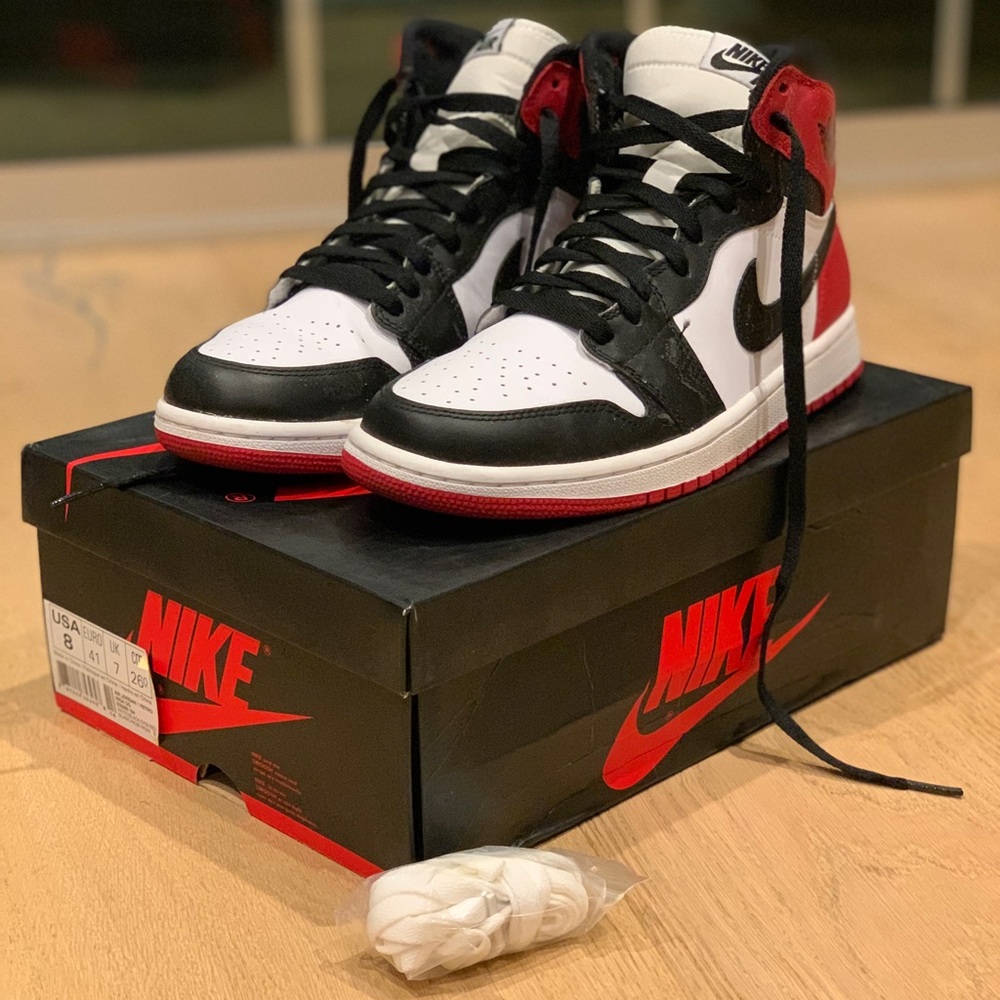 Jordan Retro 1 Black Toe Men US 8